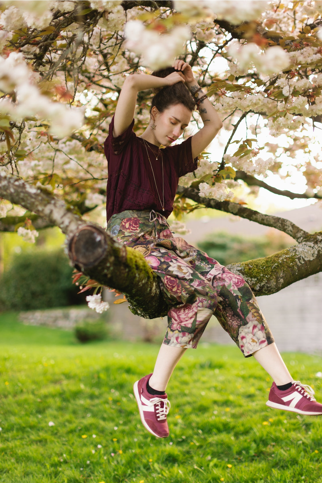 Market Of Stars - ‘Make A Wish’ Linen Bamboo Cropped Boho Artist Pant - Wishbone Dandelion - LAST PAIR