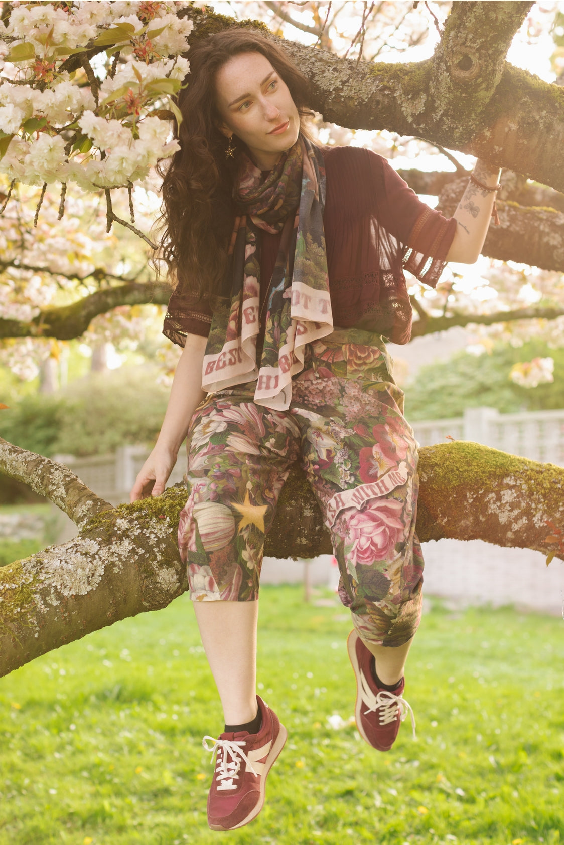 Market Of Stars - ‘Make A Wish’ Linen Bamboo Cropped Boho Artist Pant - Wishbone Dandelion - LAST PAIR