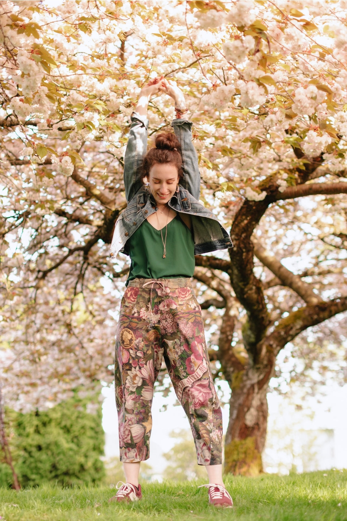 Market Of Stars - ‘Make A Wish’ Linen Bamboo Cropped Boho Artist Pant - Wishbone Dandelion - LAST PAIR