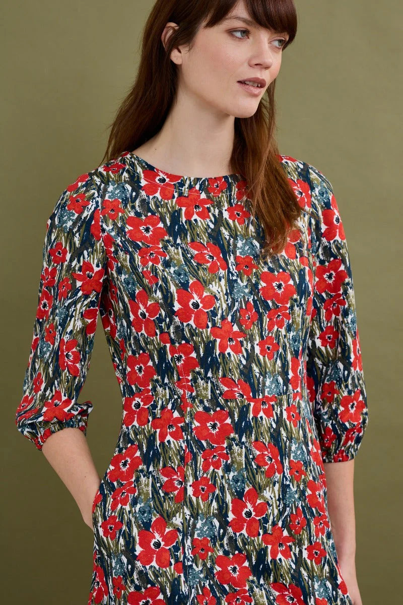 Seasalt Cornwall ‘Pellar’ Dress - Marsh Marigold Chalk