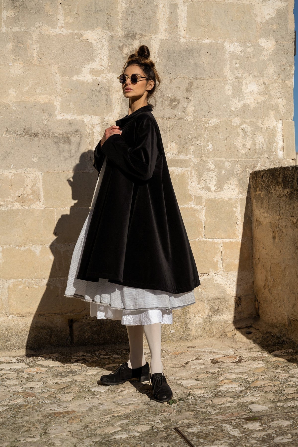 Meg By Design - DeVille Coat Cotton Velvet - Black