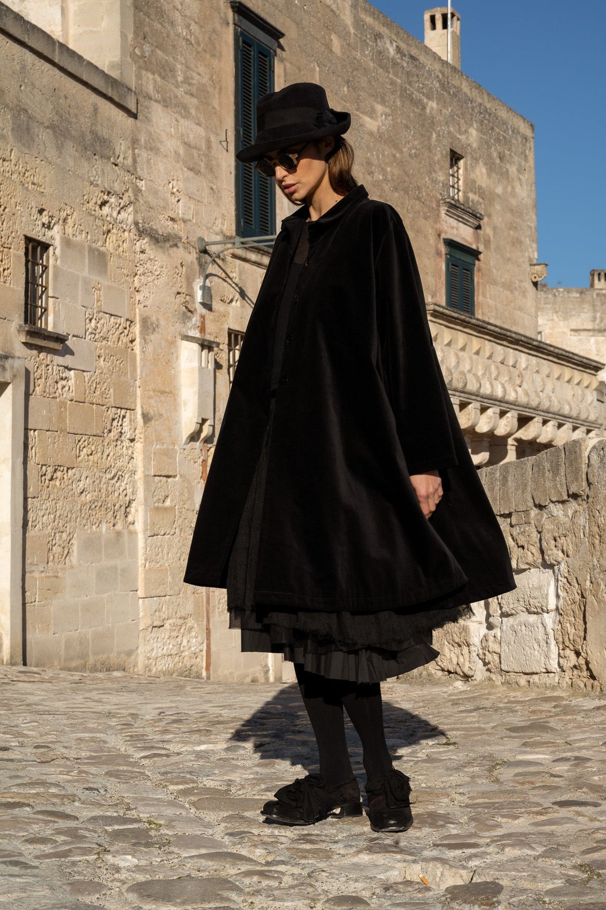 Meg By Design - DeVille Coat Cotton Velvet - Black