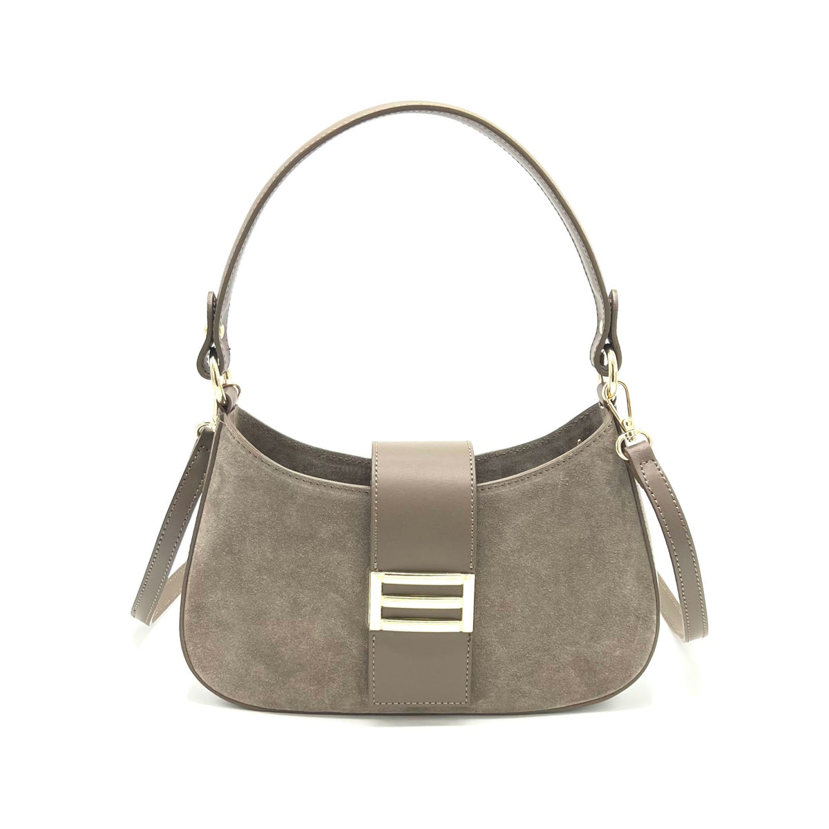 Suede Leather Italian Small Shoulder Bag - Various Colours