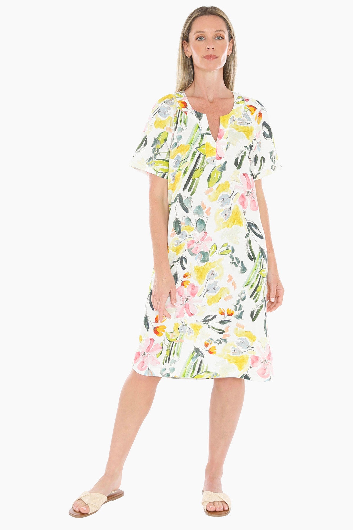 JUMP Clothing - Wildflower Shirt Dress - Ivory