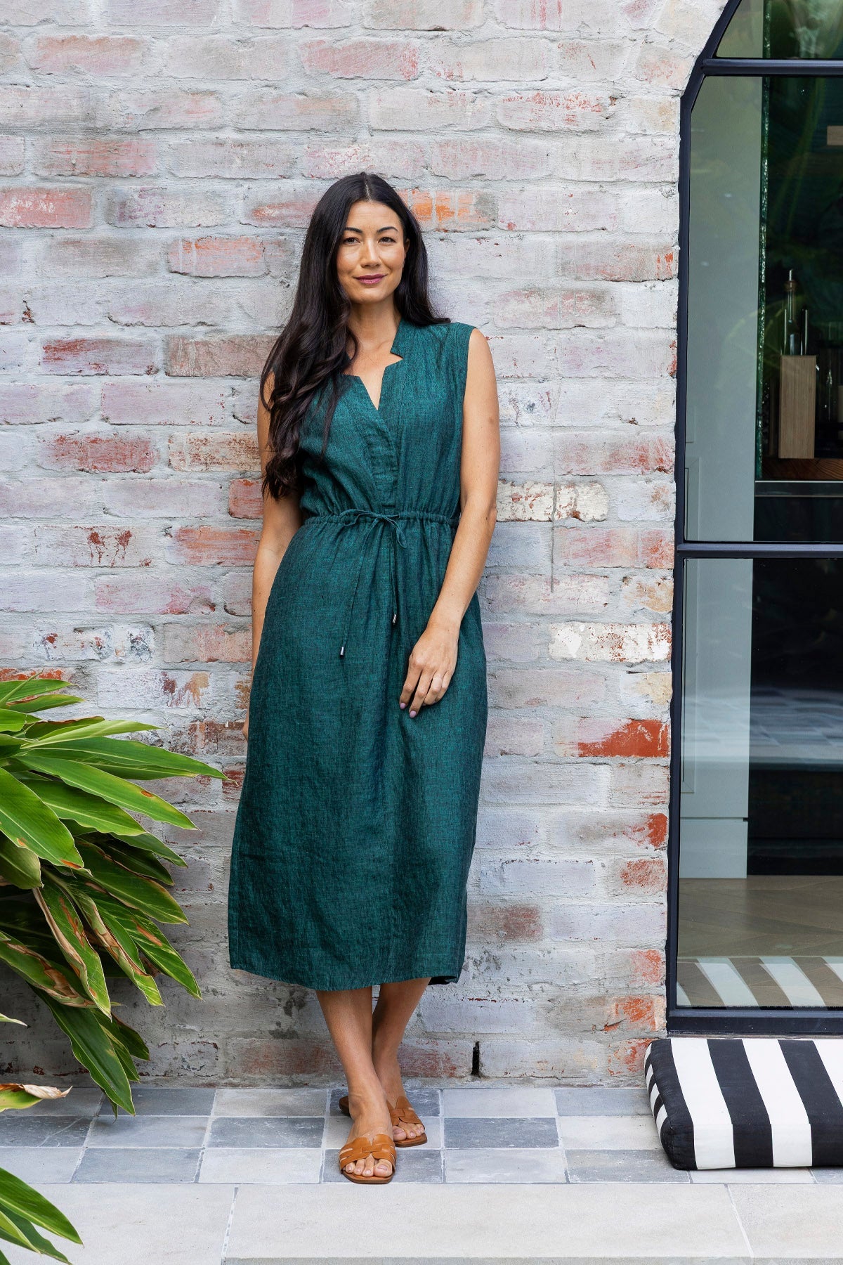 JUMP Clothing - Drawstring Waist Dress - Pine