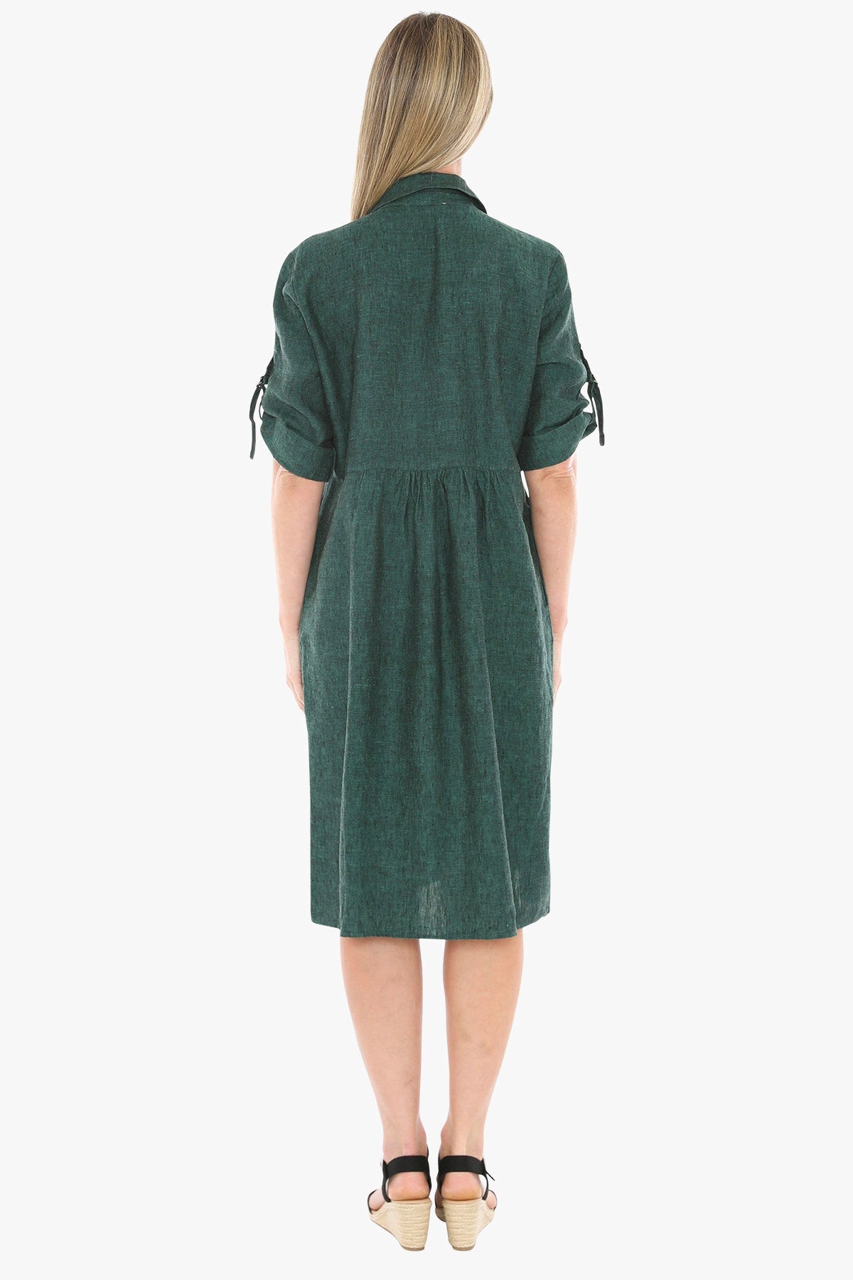 JUMP Clothing - D-Ring Sleeve Dress - Pine