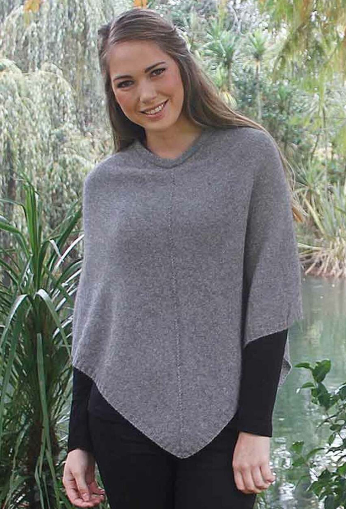 Lothlorian New Zealand Possum & Merino Plain Poncho - Various Colours
