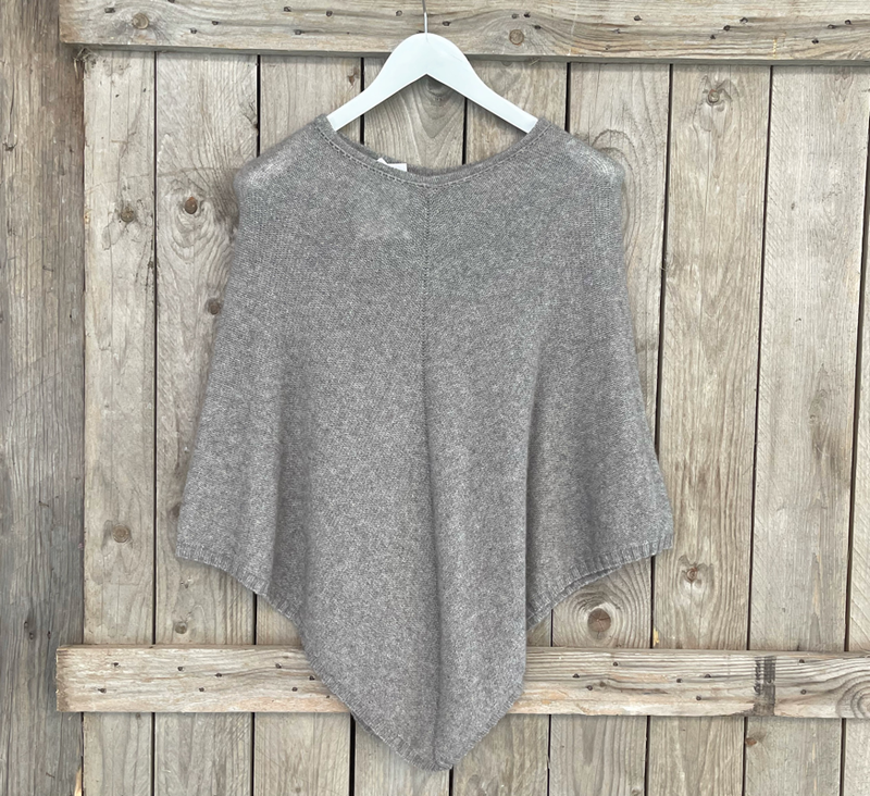 Lothlorian New Zealand Possum & Merino Plain Poncho - Various Colours