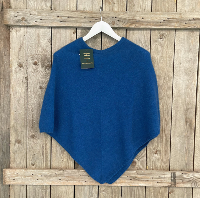 Lothlorian New Zealand Possum & Merino Plain Poncho - Various Colours