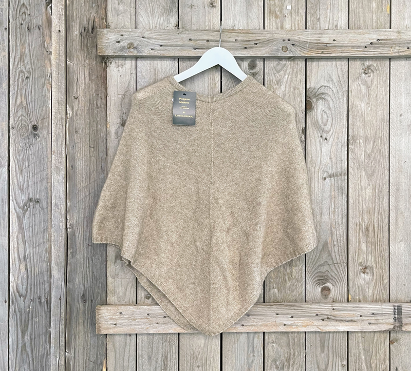 Lothlorian New Zealand Possum & Merino Plain Poncho - Various Colours