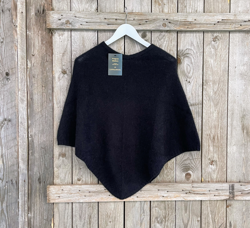 Lothlorian New Zealand Possum & Merino Plain Poncho - Various Colours