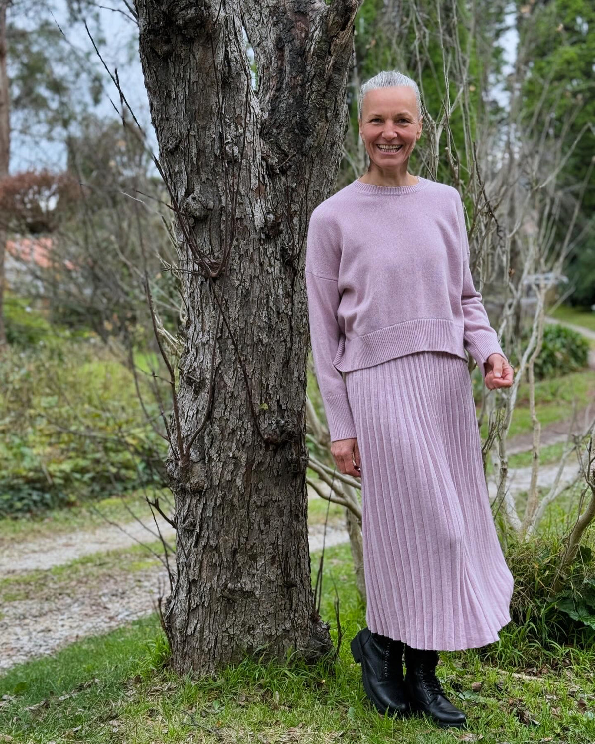Italian ‘Rehana’ Cashmere Merino Mix Pleated Skirt - Various Colours