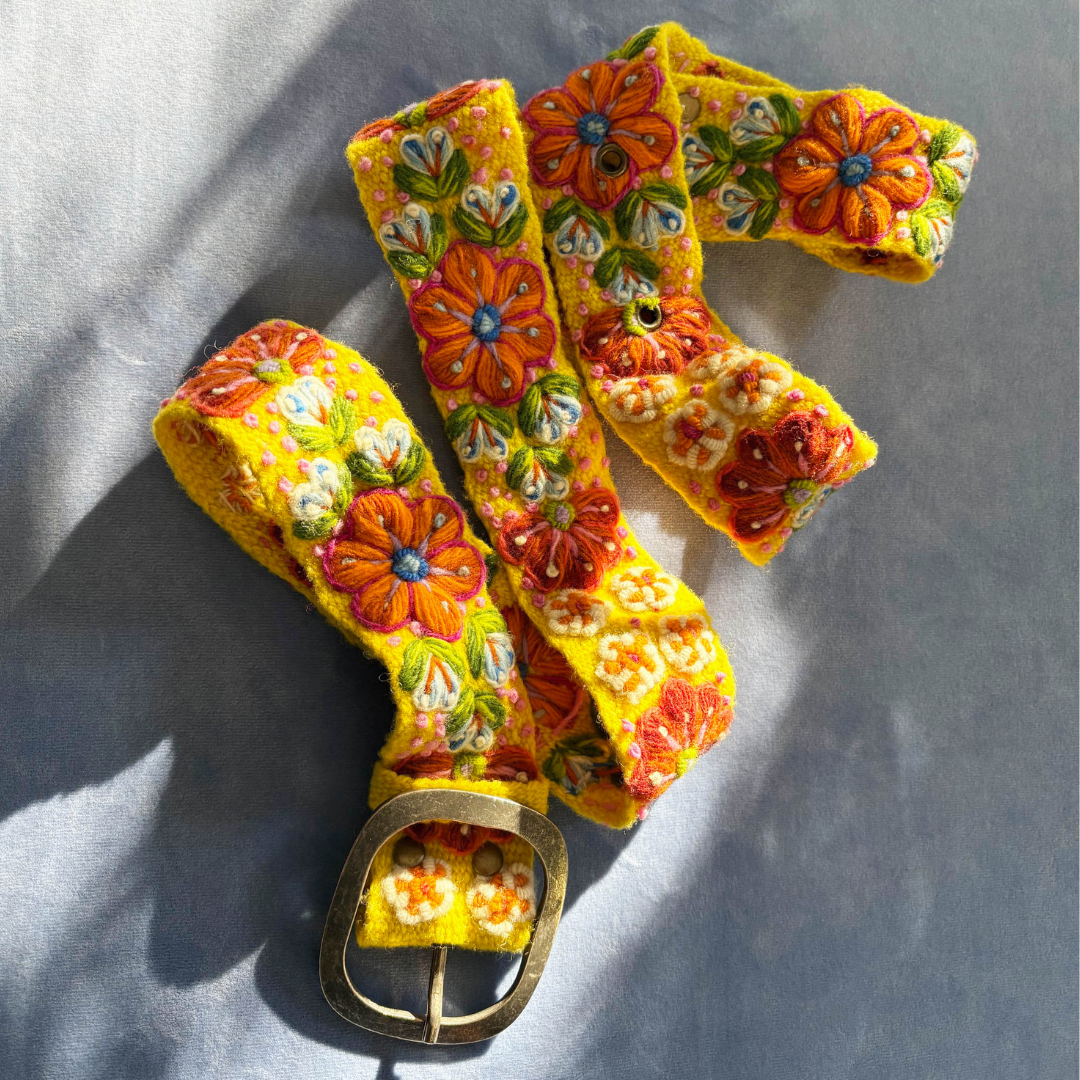 Jenny Krauss - Golden Delicious - Embroidered Wool Belt