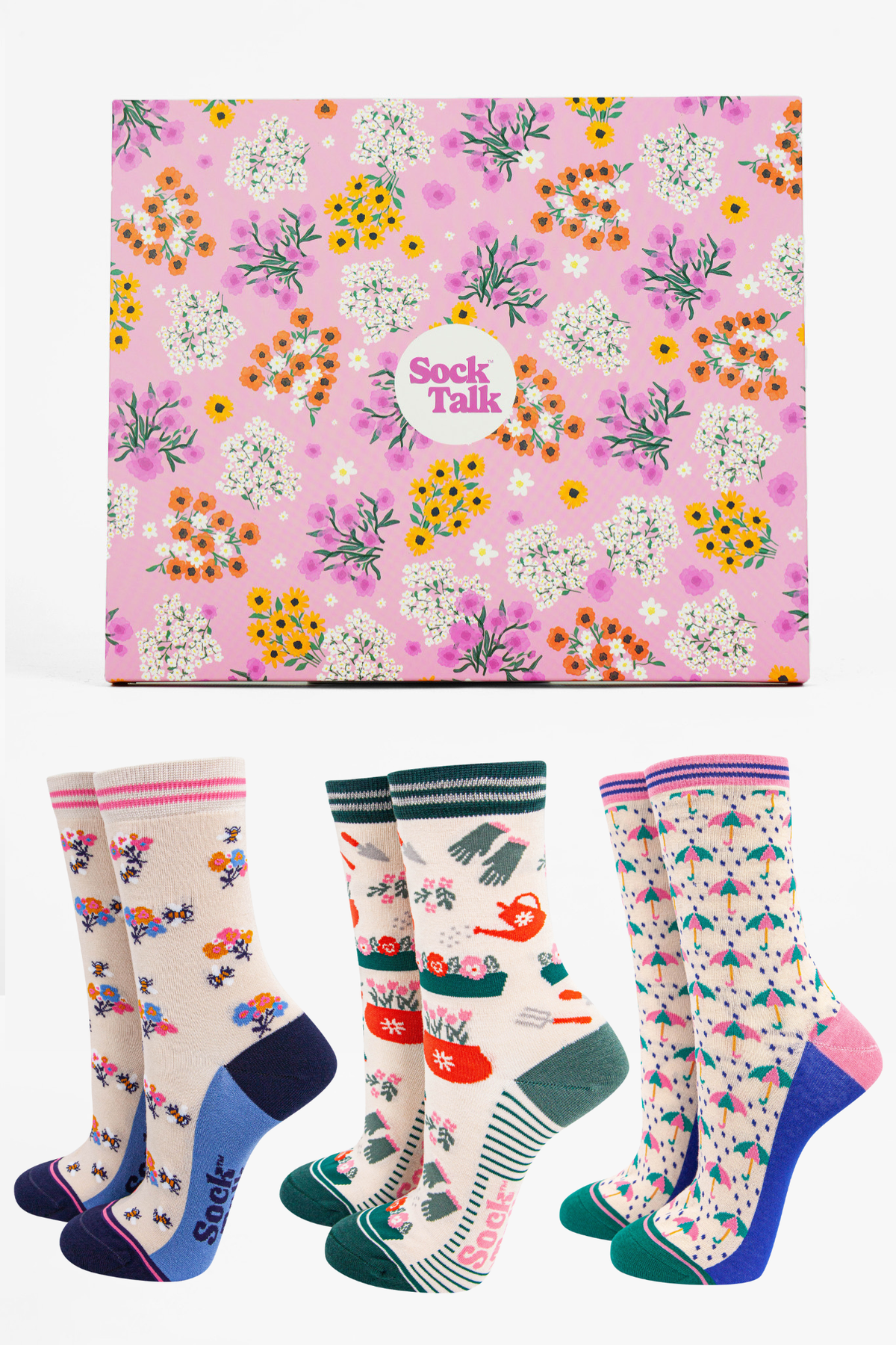 Women's Bamboo Ankle Socks Trio Gift Set - Gardening