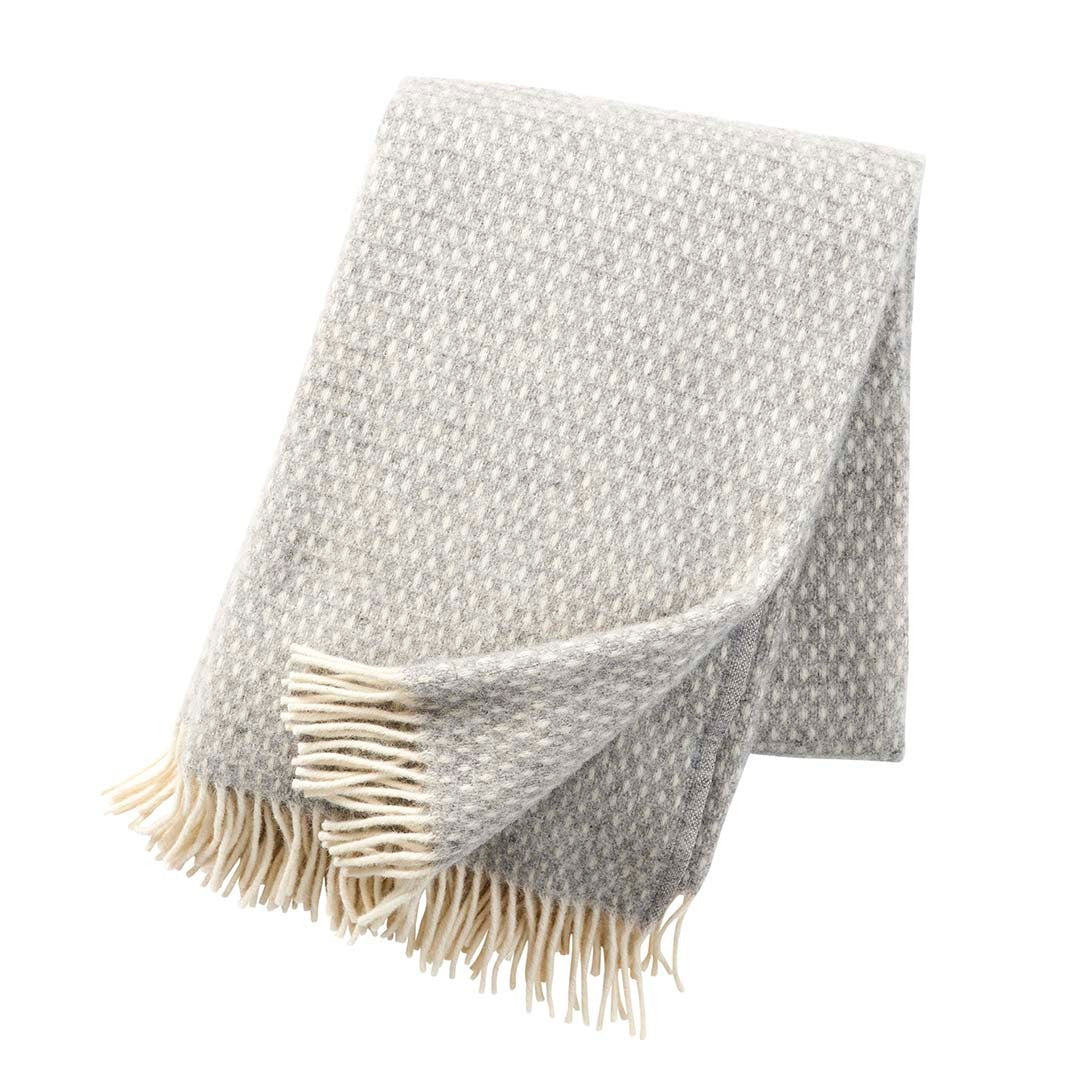 Klippan ‘Knut‘ Lambs Wool Blanket - Dark Grey