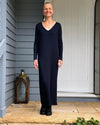 Royal Merino Rib Dress - Light Navy