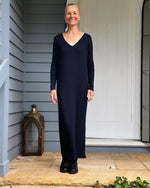 Royal Merino Rib Dress - Light Navy