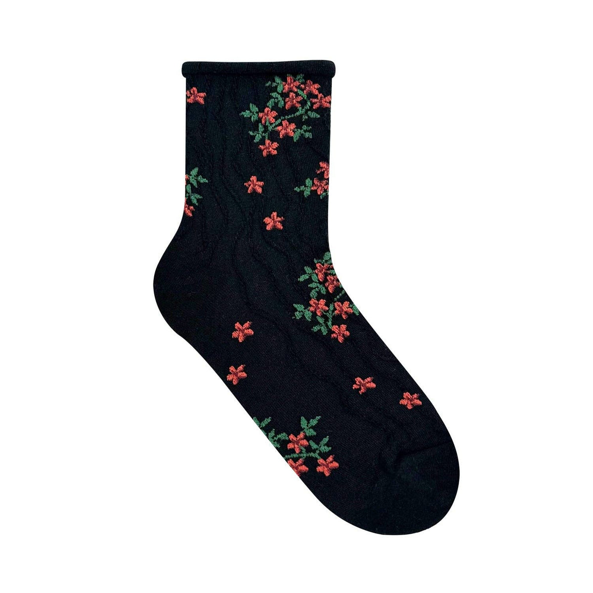 Women's Crew Ruffle Flower Socks