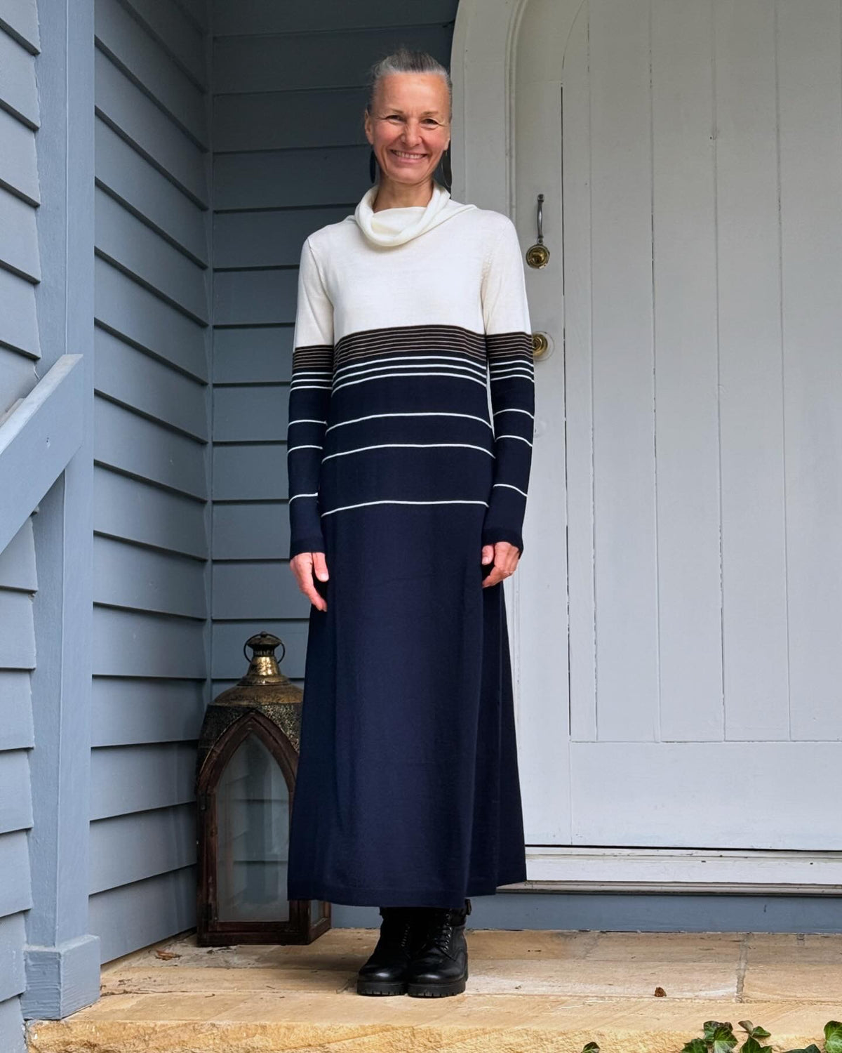 Royal Merino Stripe Sweater Dress - Various Colours