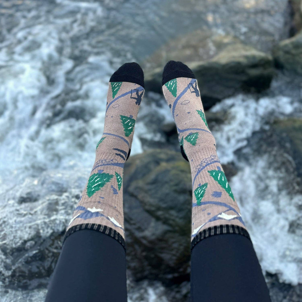 Women's Crew Cushioned Hiking  Cotton Socks
