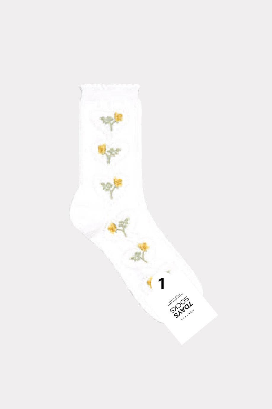 Women's Crew Heart Multi Flower Socks