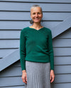 Royal Merino Rib Wrap V Jumper - Various Colours