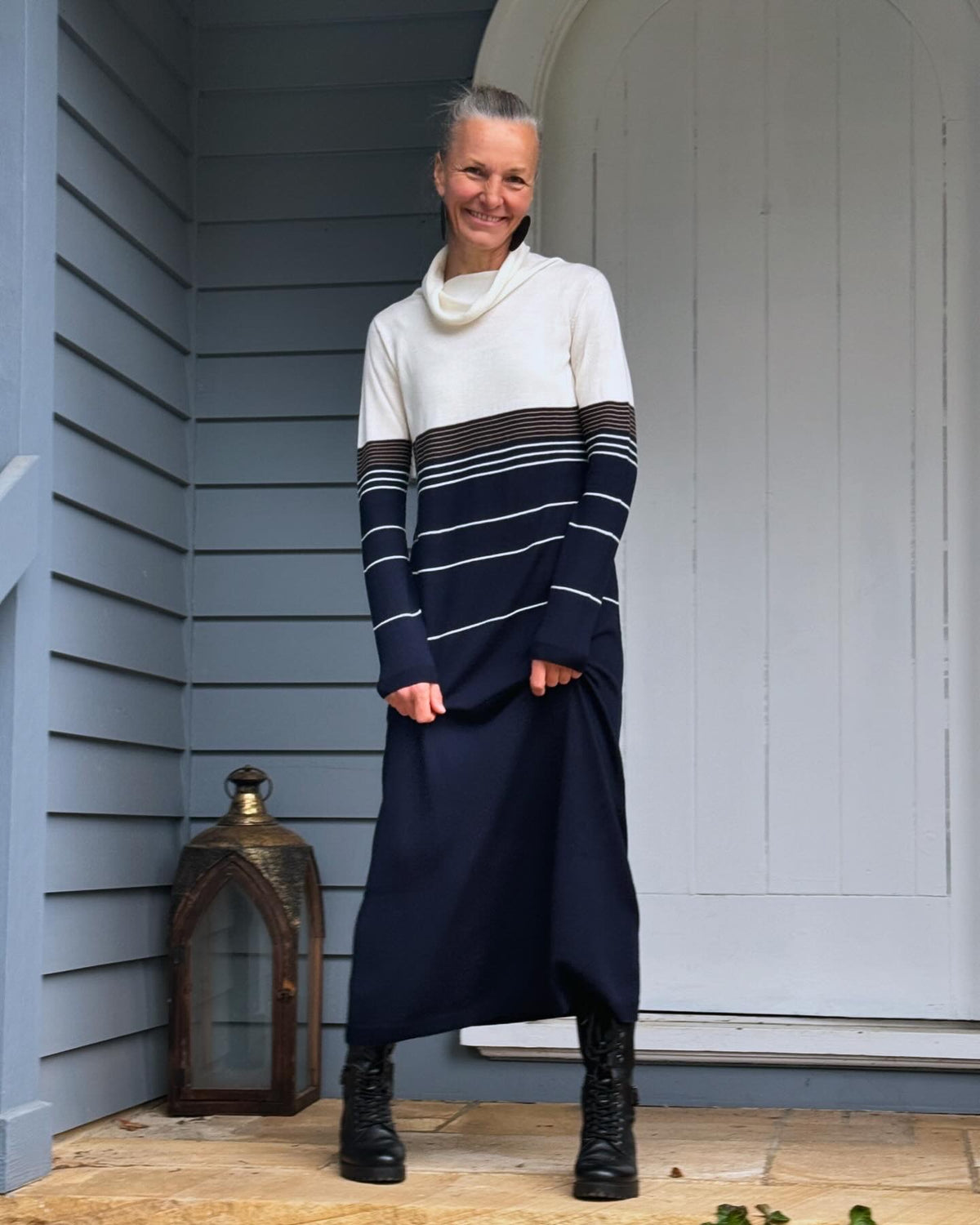 Royal Merino Stripe Sweater Dress - Various Colours