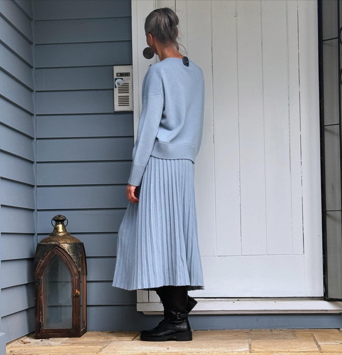 Italian ‘Rehana’ Cashmere Merino Mix Pleated Skirt - Various Colours