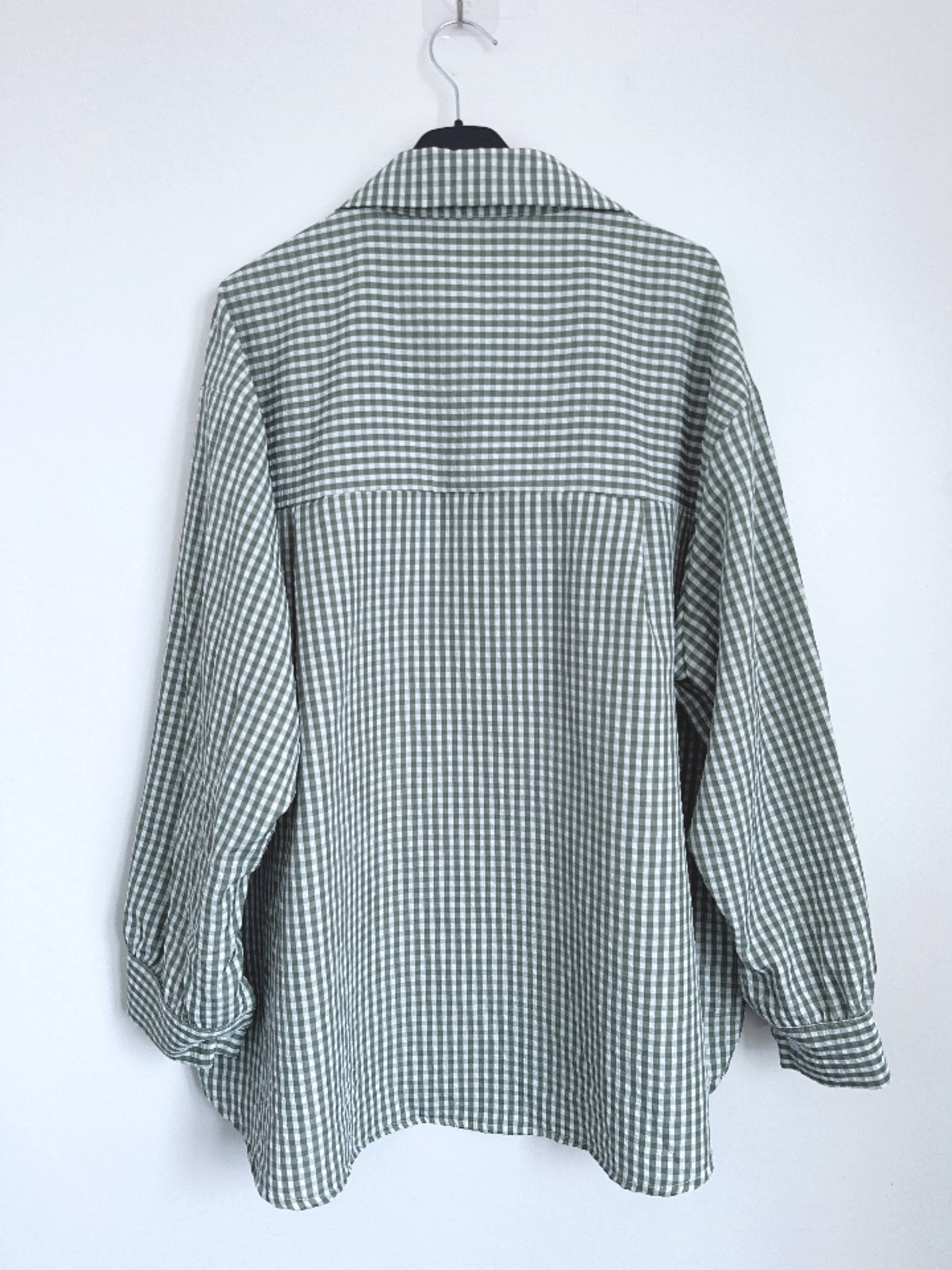 Italian Loose small-check shirt