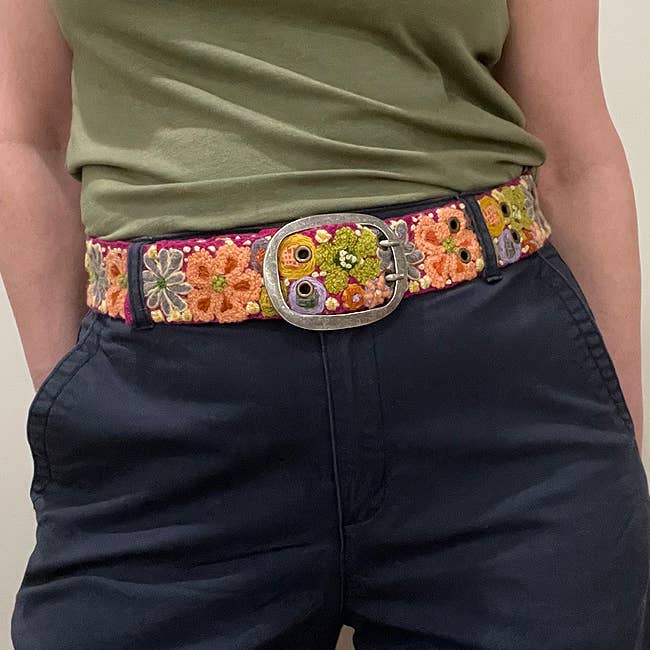 Jenny Krauss - Wildflowers - Handmade Embroidered Wool Belt