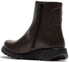 Fly London ‘Sagu' Zip Up Leather Ankle Boots - Chestnut