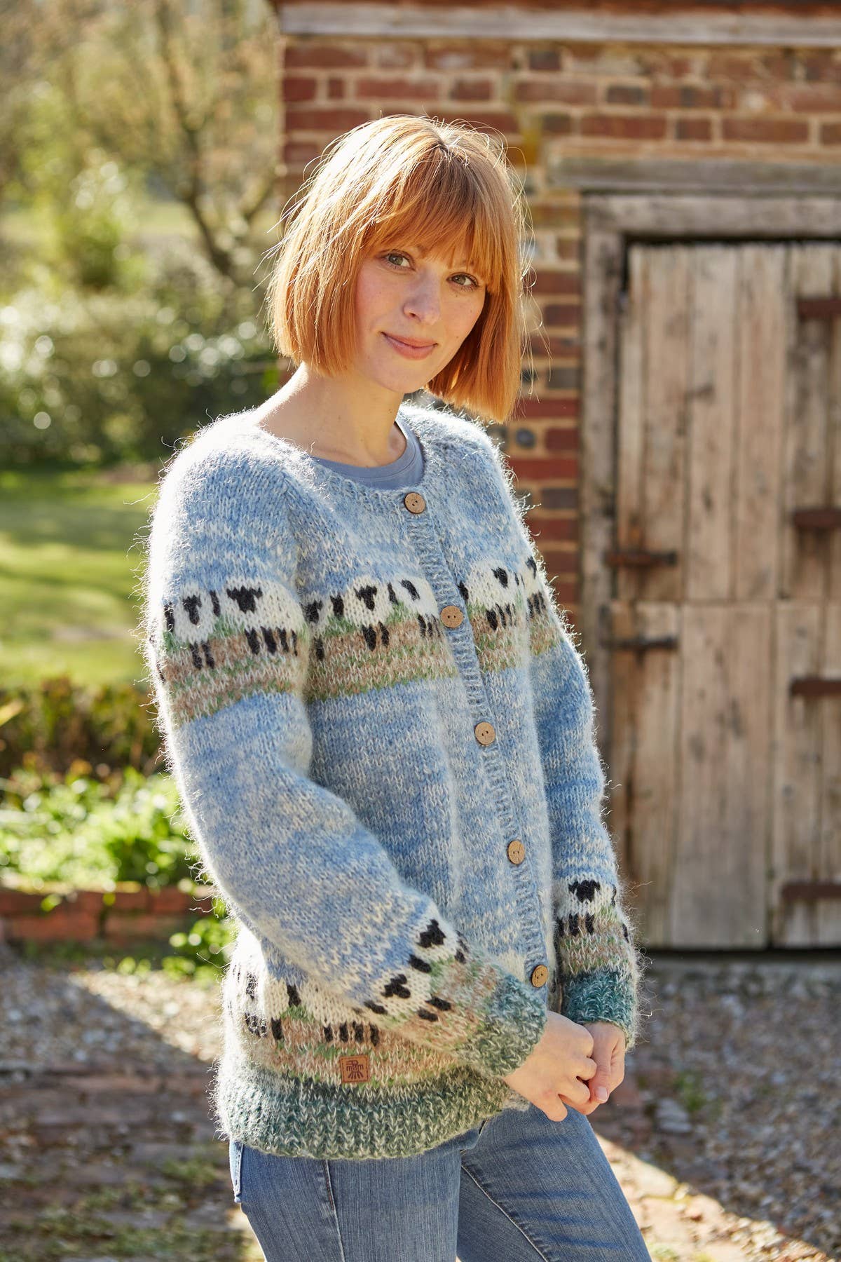 Shepherd’s Meadow – Hand-Knited Longline Button Front Wool Mohair Cardigan