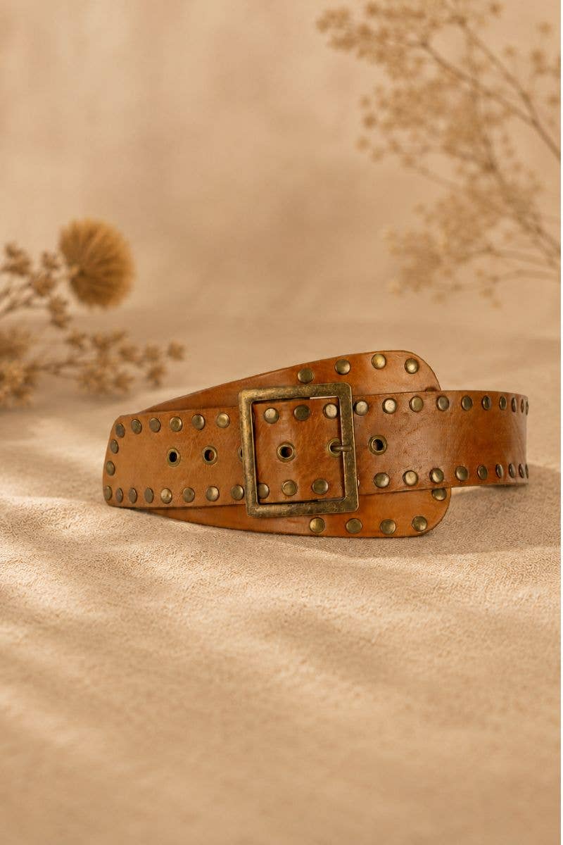 NOX Light Brown Leather Sash Belt
