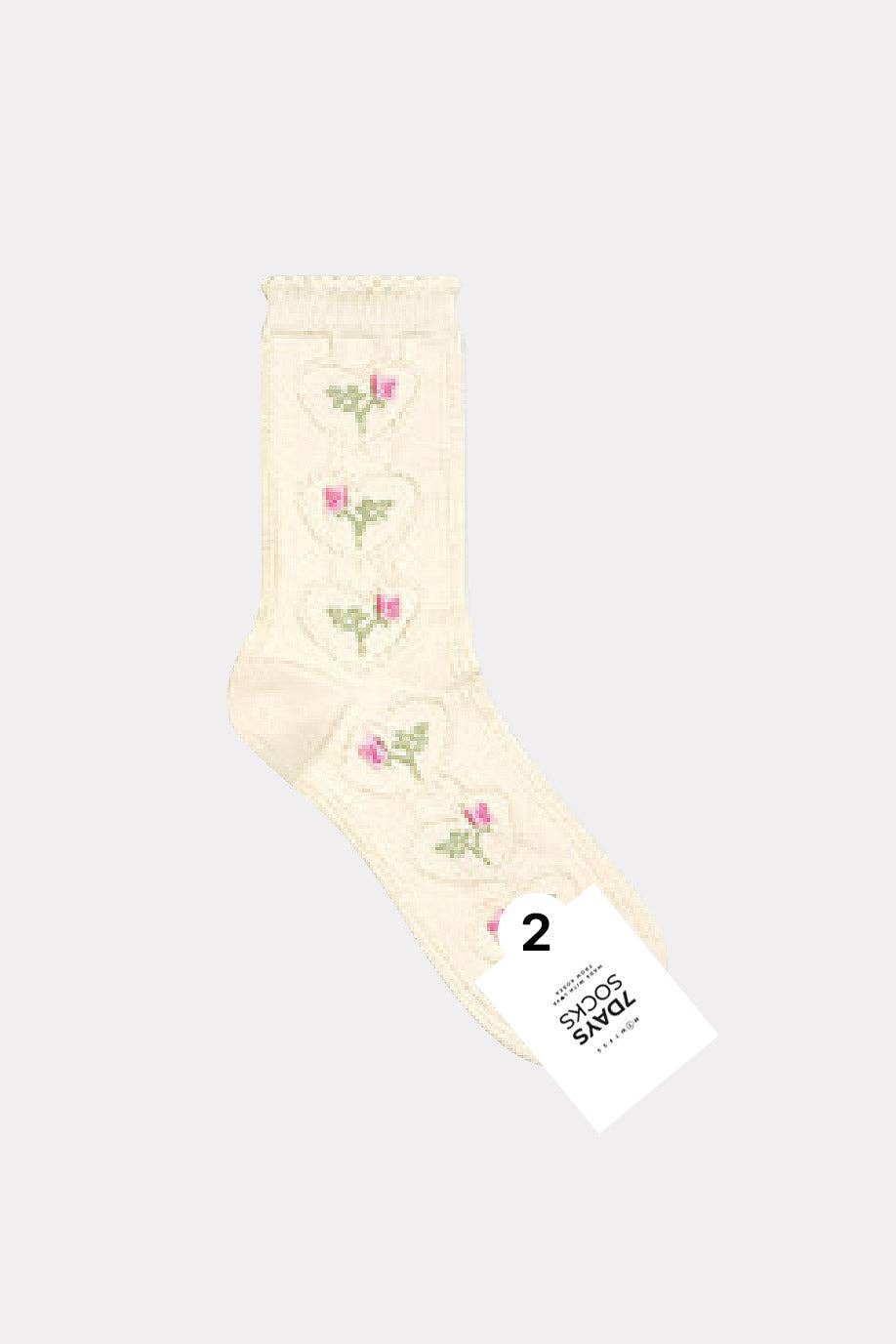 Women's Crew Heart Multi Flower Socks
