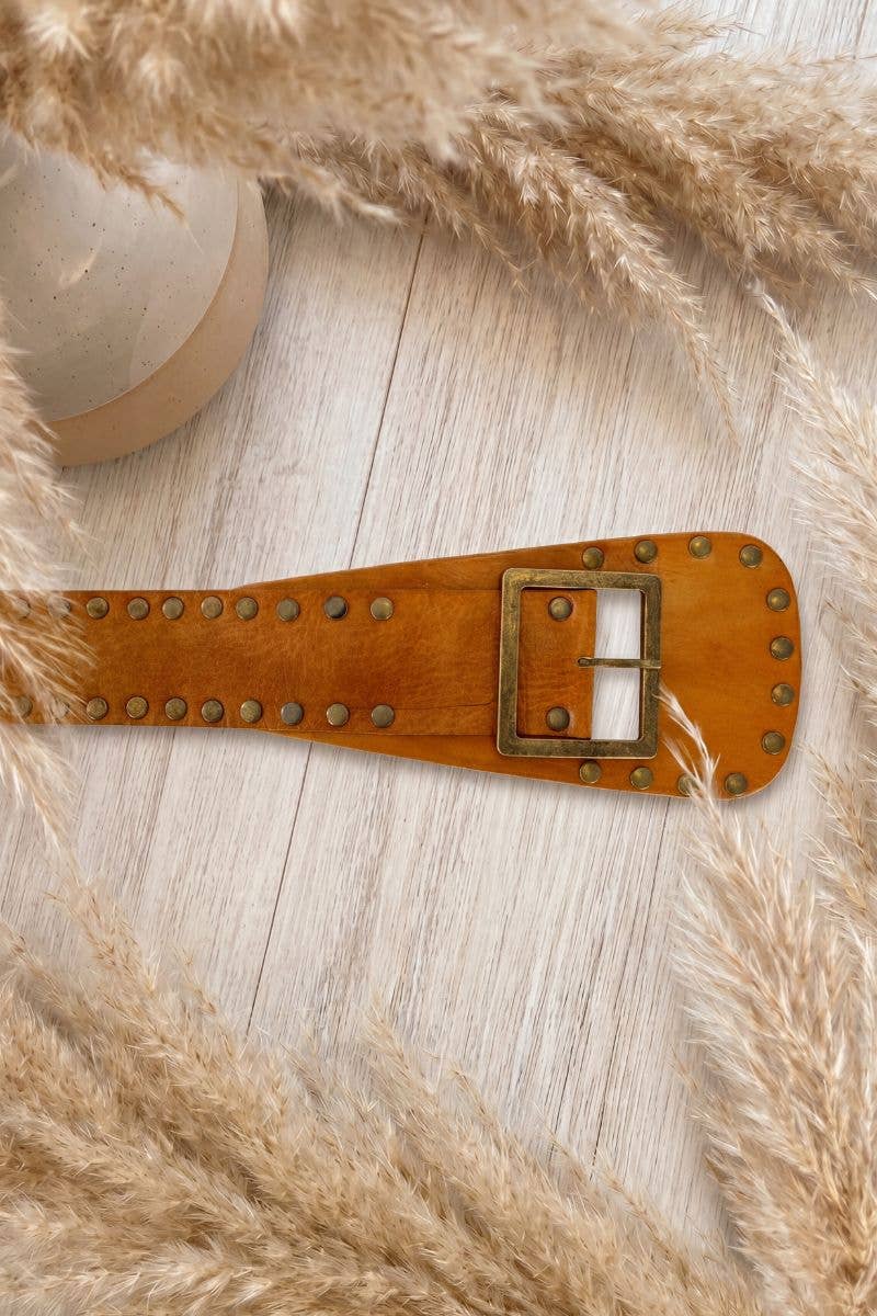 NOX Light Brown Leather Sash Belt