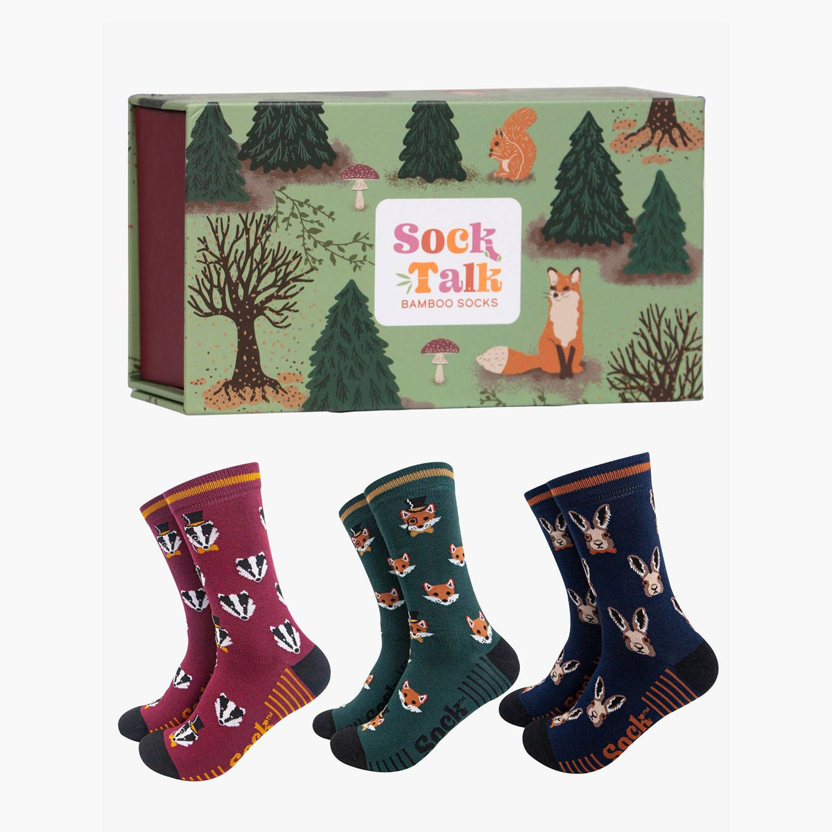 Men's Socks Gift Box - Woodland Animal