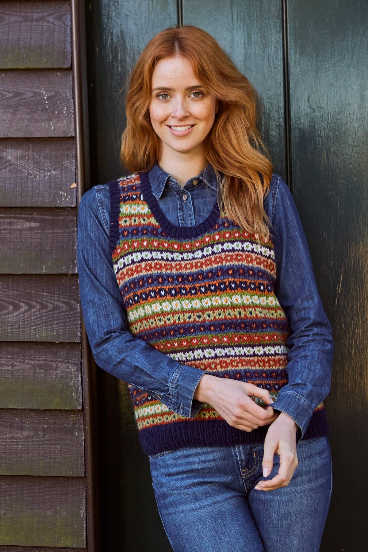 Colorado – Fair Isle Wool Sleeveless Knit Vest