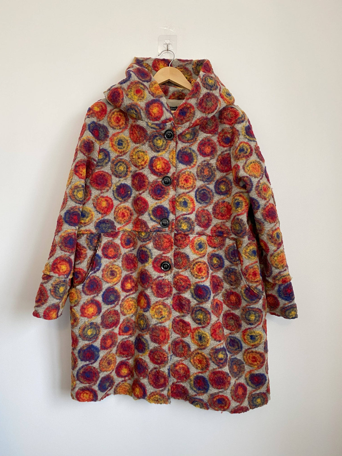 Italian - Happy Circle - Embroidered wool coat