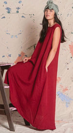 Montaigne 'Picasso' A-line Linen Maxi Dress - One Size Fits 8-18 - Various Colours