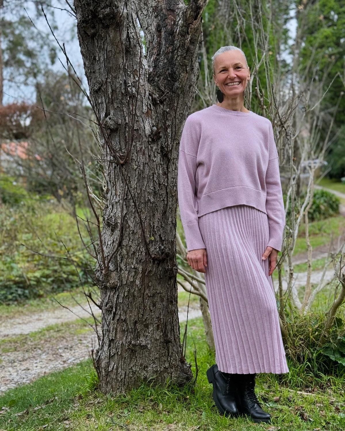 Italian ‘Rehana’ Cashmere Merino Mix Pleated Skirt - Various Colours