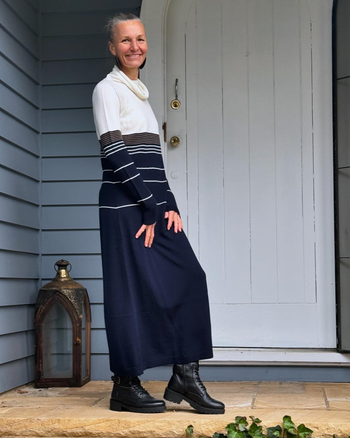 Royal Merino Stripe Sweater Dress - Various Colours