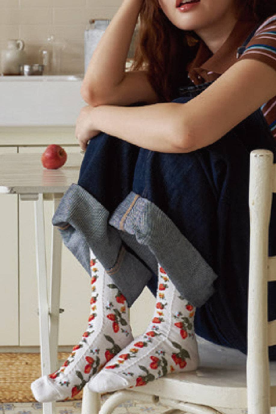 Women's Crew Multi Flower Socks