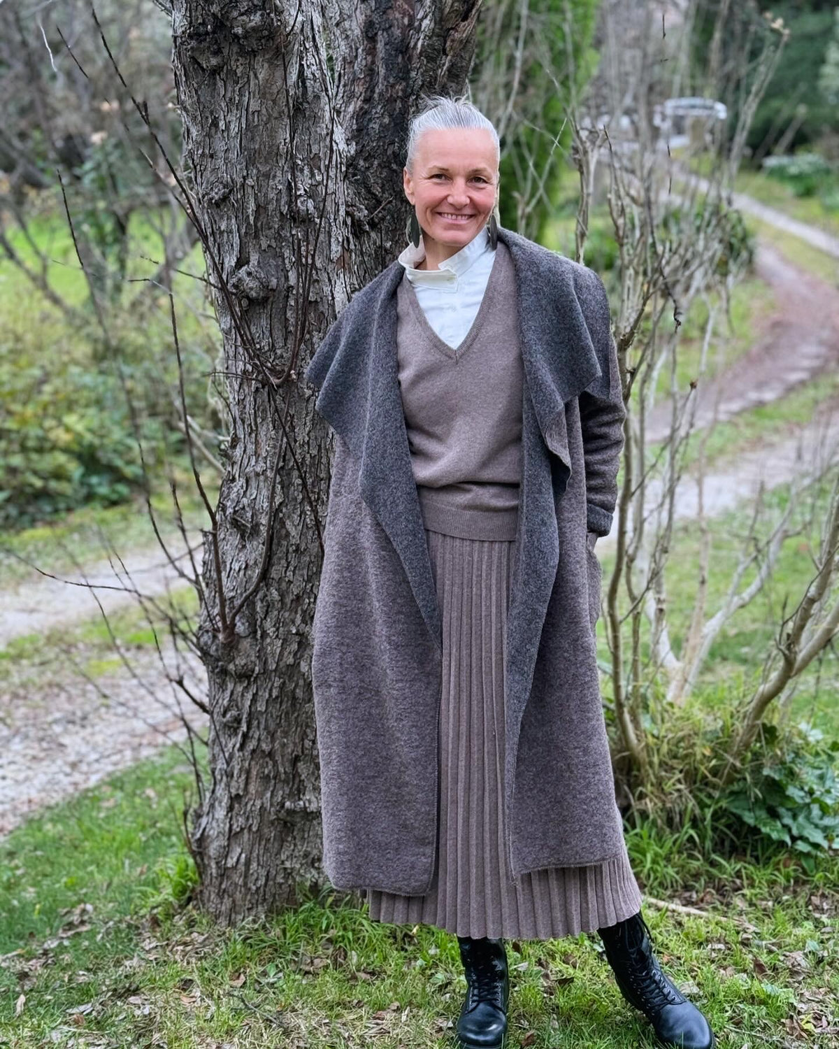Ecolena Italian 80% Boiled Wool Long Coat - One Size Fits 10-18 - Various Colours