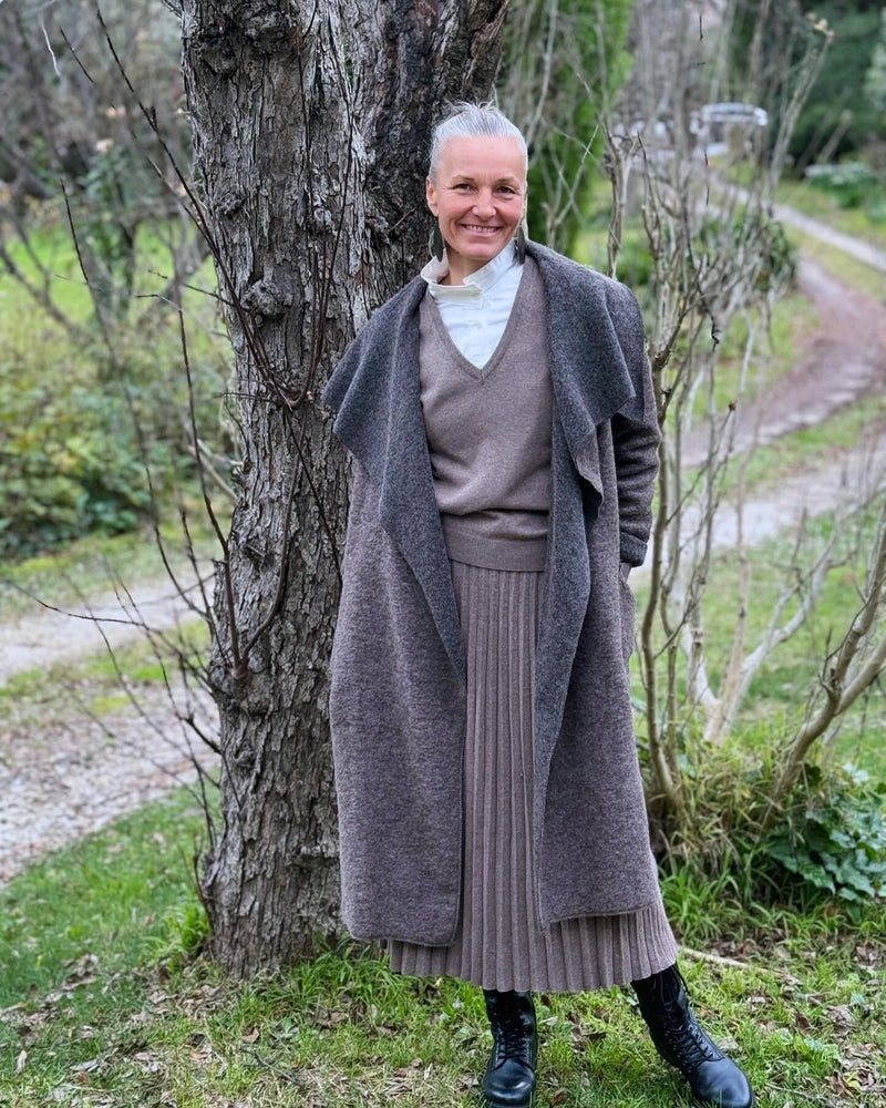 Ecolena Italian 80% Boiled Wool Long Coat - One Size Fits 10-18 - Various Colours