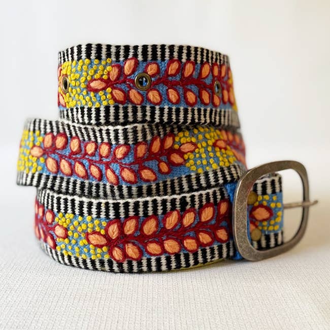 Jenny Krauss - Growing Season - Floral Embroidered Wool Belt