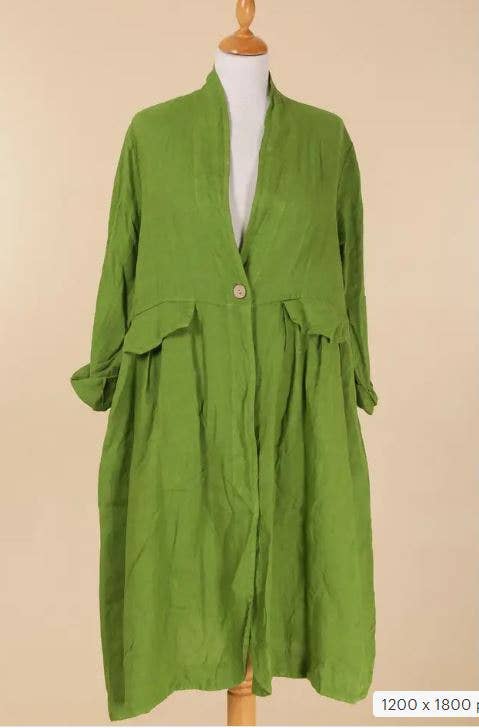 Italian Linen Jacket W Pockets