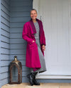 Ecolena Italian 80% Boiled Wool Long Coat - One Size Fits 10-18 - Various Colours