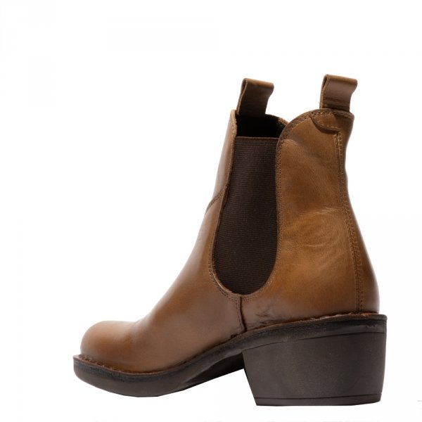 Fly London ‘Meme’ Chelsea Leather Ankle Boot - Camel