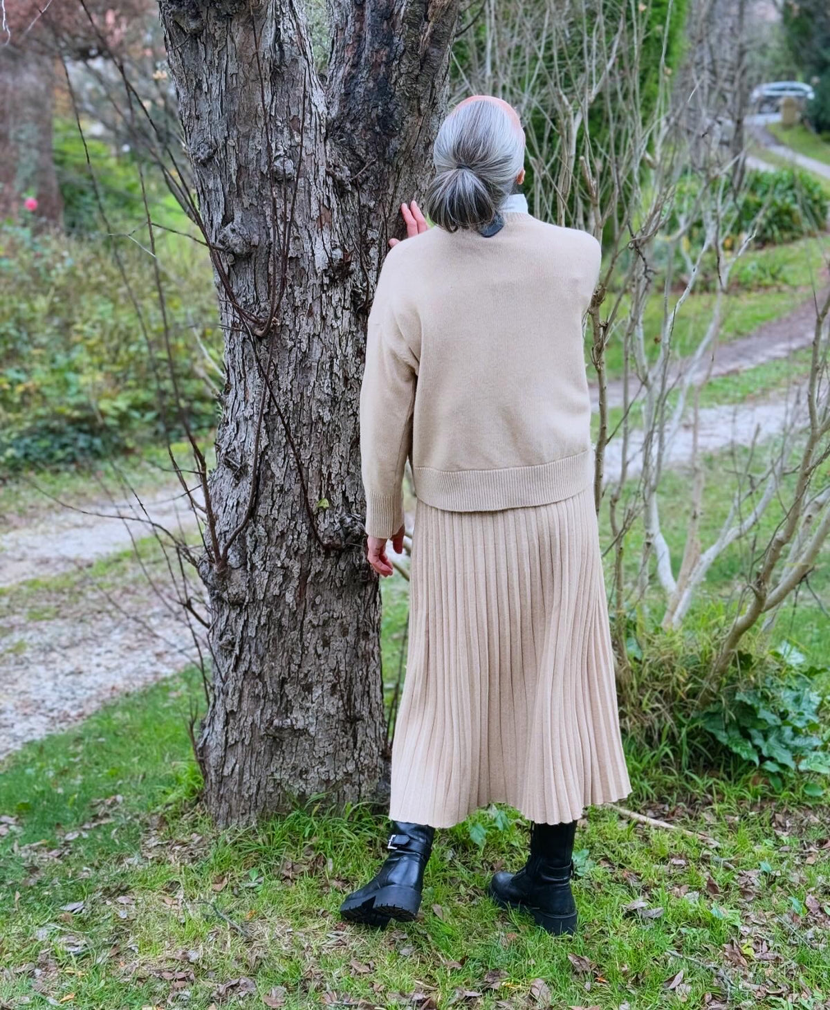 Italian ‘Rehana’ Cashmere Merino Mix Pleated Skirt - Various Colours