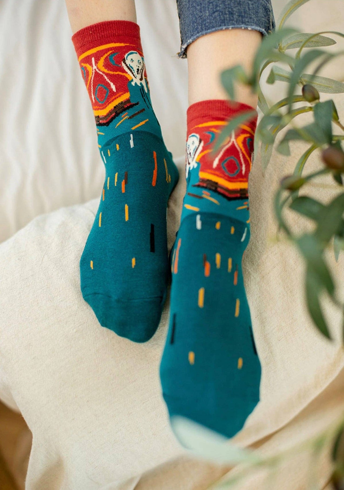 Women's Crew Famous Painting Socks